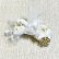 画像2: トリプルリボン・白雪の結晶模様チュールリボン×白地ゴールド白雪の結晶模様×白サテンオーガンジー＆ストーン付星の結晶チャーム（ＪＤバレッタ） (2)