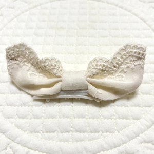 画像1: バニーリボン・生成りレース（JDバレッタ）
