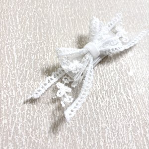 画像3: ３Ｄリボン・白小花模様レース（ＪＤバレッタ）