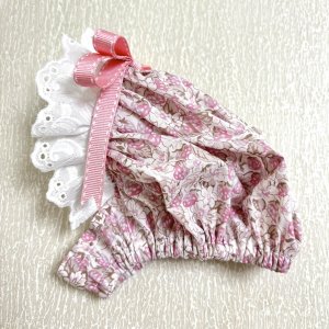 画像1: リバティスヌード・ピンク系いちご模様
