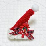 画像: サンタ帽・赤チェックリボン×リースチャーム付クリスマスツリー（ＪＤバレッタ）